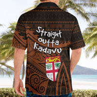Straight Outta Kadavu Fiji Hawaiian Shirt Tribal Polynesian Tattoo Coat Of Arms Flag TS04 - Polynesian Pride