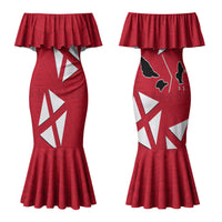 Wallis And Futuna Couples Matching Mermaid Dress and Hawaiian Shirt Polynesian Tattoo Flag Map TS04 - Polynesian Pride