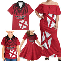Wallis And Futuna Family Matching Off Shoulder Maxi Dress and Hawaiian Shirt Polynesian Tattoo Flag Map TS04 - Polynesian Pride