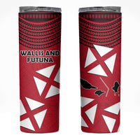 Wallis And Futuna Skinny Tumbler Polynesian Tattoo Flag Map