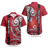 Wallis And Futuna Couples Matching Puletasi and Hawaiian Shirt Tribal Polynesian Tattoo Flag Motif TS04 - Polynesian Pride