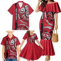 Wallis And Futuna Family Matching Mermaid Dress and Hawaiian Shirt Tribal Polynesian Tattoo Flag Motif TS04 - Polynesian Pride