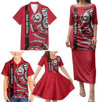Wallis And Futuna Family Matching Puletasi and Hawaiian Shirt Tribal Polynesian Tattoo Flag Motif TS04 - Polynesian Pride