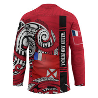 Wallis And Futuna Hockey Jersey Tribal Polynesian Tattoo Flag Motif