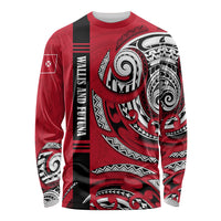 Wallis And Futuna Long Sleeve Shirt Tribal Polynesian Tattoo Flag Motif