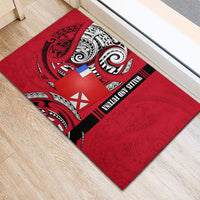 Wallis And Futuna Rubber Doormat Tribal Polynesian Tattoo Flag Motif