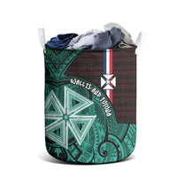 Wallis And Futuna Laundry Basket Tribal Polynesian Tattoo Heritage Cross Flag