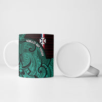 Wallis And Futuna Ceramic Mug Tribal Polynesian Tattoo Heritage Cross Flag