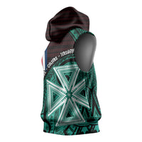 Wallis And Futuna Sleeveless Hoodie Tribal Polynesian Tattoo Heritage Cross Flag TS04 - Polynesian Pride