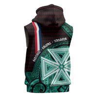 Wallis And Futuna Sleeveless Zip Hoodie Tribal Polynesian Tattoo Heritage Cross Flag TS04 - Polynesian Pride