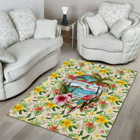 Hawaiian Piko Threads Of Paradise Aloha Area Rug Tropical Hibiscus Plumeria