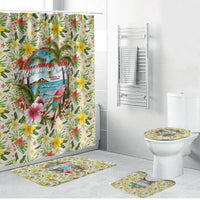 Hawaiian Piko Threads Of Paradise Aloha Bathroom Set Tropical Hibiscus Plumeria