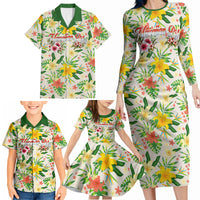Hawaiian Piko Threads Of Paradise Aloha Family Matching Long Sleeve Bodycon Dress and Hawaiian Shirt Tropical Hibiscus Plumeria TS04 - Polynesian Pride