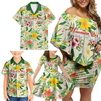 Hawaiian Piko Threads Of Paradise Aloha Family Matching Off Shoulder Short Dress and Hawaiian Shirt Tropical Hibiscus Plumeria TS04 - Polynesian Pride