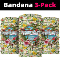 Hawaiian Piko Threads Of Paradise Aloha Neck Gaiter Tropical Hibiscus Plumeria