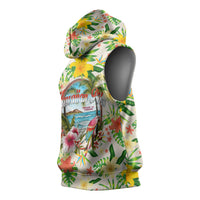 Hawaiian Piko Threads Of Paradise Aloha Sleeveless Hoodie Tropical Hibiscus Plumeria