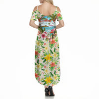 Hawaiian Piko Threads Of Paradise Aloha Summer Maxi Dress Tropical Hibiscus Plumeria TS04 - Polynesian Pride