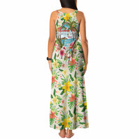 Hawaiian Piko Threads Of Paradise Aloha Tank Maxi Dress Tropical Hibiscus Plumeria TS04 - Polynesian Pride
