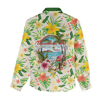 Hawaiian Piko Threads Of Paradise Aloha Women Casual Shirt Tropical Hibiscus Plumeria