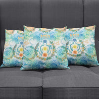 Hawaiian Piko Cultural Pride Aloha Pillow Cover Watercolor Spiral Art - Tropical Plumeria Lei Garland TS04 - Polynesian Pride