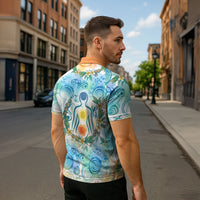Hawaiian Piko Cultural Pride Aloha Zipper Polo Shirt Watercolor Spiral Art - Tropical Plumeria Lei Garland TS04 - Polynesian Pride