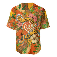Hawaiian Piko Lani Cultivate I Ka Piko Aloha Baseball Jersey Retro Psychedelic Taro Leaf - Hibiscus Flowers
