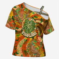 Hawaiian Piko Lani Cultivate I Ka Piko Aloha Cross Shoulder Shirt Retro Psychedelic Taro Leaf - Hibiscus Flowers