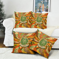Hawaiian Piko Lani Cultivate I Ka Piko Aloha Pillow Cover Retro Psychedelic Taro Leaf - Hibiscus Flowers TS04 - Polynesian Pride