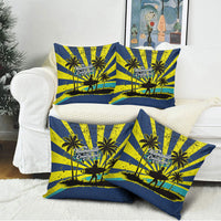 Waimanalo Oahu Hawaii Surfing Pillow Cover Tropical Beach Retro Sunburst Surfboard TS04 - Polynesian Pride