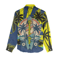 Waimanalo Oahu Hawaii Surfing Women Casual Shirt Tropical Beach Retro Sunburst Surfboard TS04 - Polynesian Pride