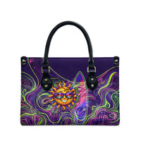 Waimanalo Hawaii Sun Rabbit Leather Bag Psychedelic Trippy Neon Swirl Graphic TS04 - Polynesian Pride