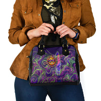 Waimanalo Hawaii Sun Rabbit Shoulder Handbag Psychedelic Trippy Neon Swirl Graphic