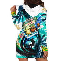 Hawaii Waimanalo Sea Turtle Hoodie Dress Cute Tropical Beach Aloha Spirit Cartoon TS04 - Polynesian Pride