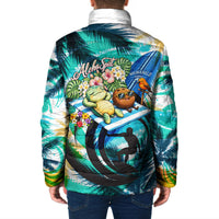 Hawaii Waimanalo Sea Turtle Padded Jacket Cute Tropical Beach Aloha Spirit Cartoon TS04 - Polynesian Pride