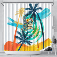 Hawaii Waimanalo Sea Turtle Shower Curtain Cute Tropical Beach Aloha Spirit Cartoon TS04 - Polynesian Pride