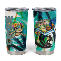 Hawaii Waimanalo Sea Turtle Tumbler Cup Cute Tropical Beach Aloha Spirit Cartoon