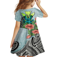 Polynesian Hawaii Family Matching Puletasi Dress and Hawaiian Shirt Kanaka with Crab Tribal tattoo TS04 - Polynesian Pride