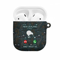 New Zealand is Calling and I Must Go AirPods Case Kiwi Bird Silhouette TS04 Multicolor - Polynesian Pride