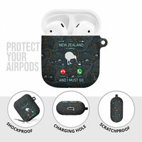 New Zealand is Calling and I Must Go AirPods Case Kiwi Bird Silhouette TS04 - Polynesian Pride