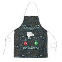 New Zealand is Calling and I Must Go Apron Kiwi Bird Silhouette TS04 Multicolor - Polynesian Pride