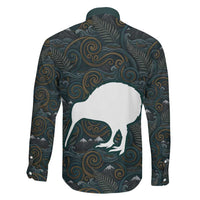 New Zealand is Calling and I Must Go Family Matching Long Sleeve Bodycon Dress and Hawaiian Shirt Kiwi Bird Silhouette