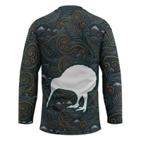 New Zealand is Calling and I Must Go Hockey Jersey Kiwi Bird Silhouette