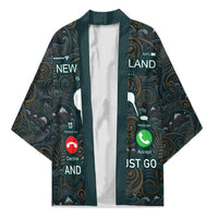 New Zealand is Calling and I Must Go Kimono Kiwi Bird Silhouette