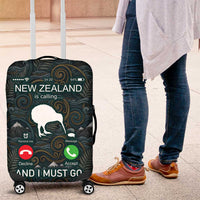 New Zealand is Calling and I Must Go Luggage Cover Kiwi Bird Silhouette TS04 Multicolor - Polynesian Pride