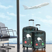 New Zealand is Calling and I Must Go Luggage Cover Kiwi Bird Silhouette TS04 - Polynesian Pride