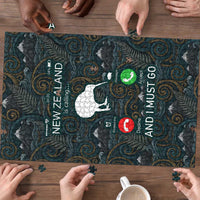 New Zealand is Calling and I Must Go Puzzle Kiwi Bird Silhouette