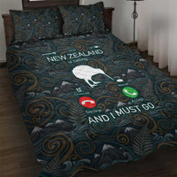 New Zealand is Calling and I Must Go Quilt Bed Set Kiwi Bird Silhouette TS04 Multicolor - Polynesian Pride