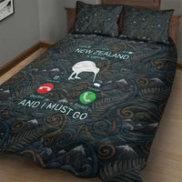 New Zealand is Calling and I Must Go Quilt Bed Set Kiwi Bird Silhouette TS04 - Polynesian Pride