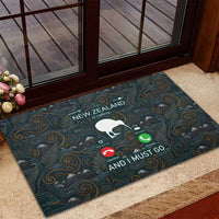 New Zealand is Calling and I Must Go Rubber Doormat Kiwi Bird Silhouette TS04 - Polynesian Pride