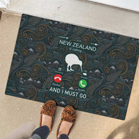 New Zealand is Calling and I Must Go Rubber Doormat Kiwi Bird Silhouette TS04 - Polynesian Pride